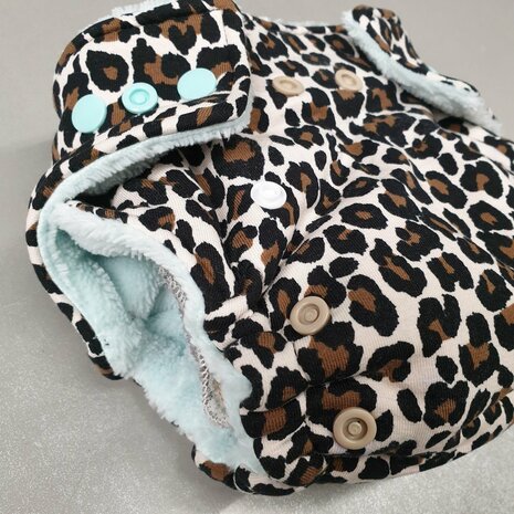 beige bamboe katoen fleece (op=op) V