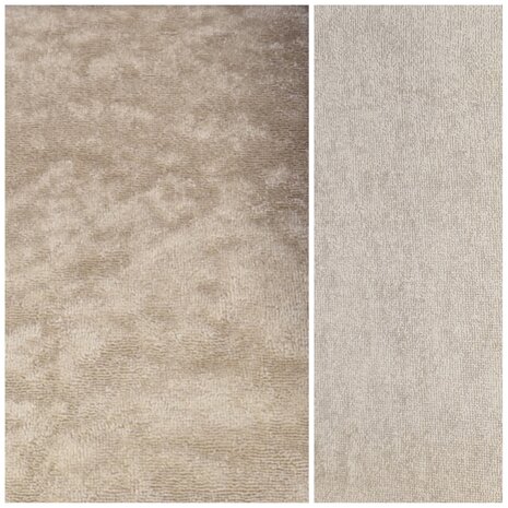 bamboe katoen fleece beige KicKenStoffen