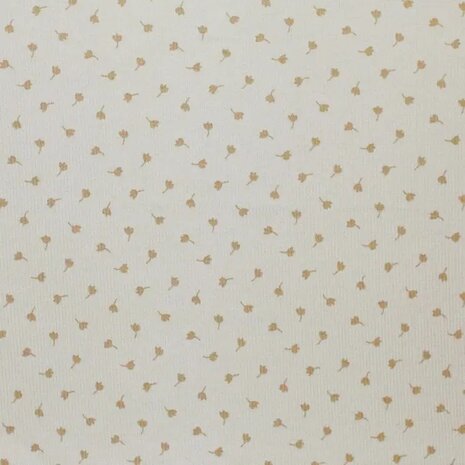 BEEBSbabyrib tricot SOFT kiezel en taupe klaverblad van KicKenStoffen