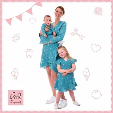 mini-me jurk twinning patroon (op=op) - adiy U*