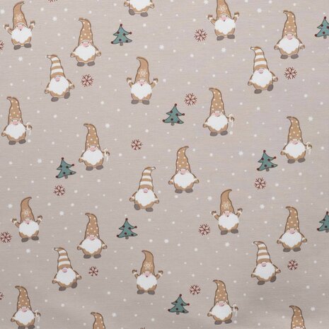 beige cacao wit groen Kabouter Kerstboom met Sneeuw x-mas - tricot (op=op)