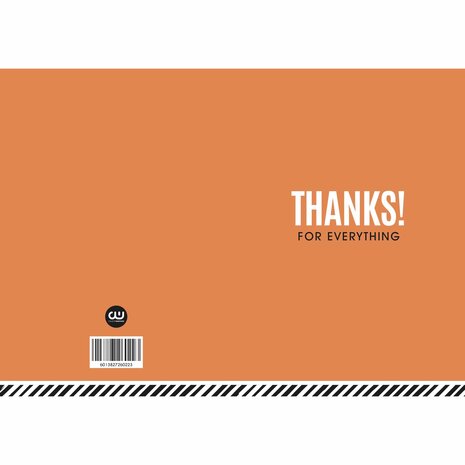 Thanks! greeting card dubbel met envelop