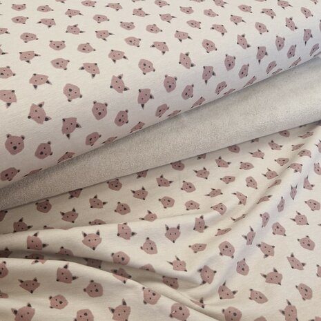 beige cacao Vosjes en Beertjes - tricot (op=op)