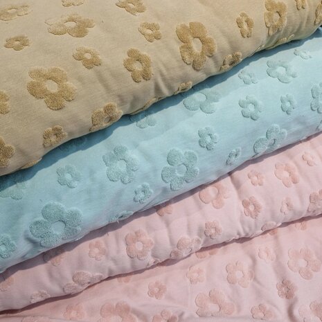 Cotton Flower Jacquard jersey - kickenstoffen