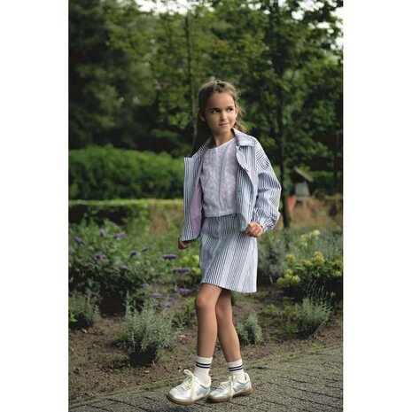 wit jeans blauw Gestreepte jeans - Denim spijkerstof (op=op)