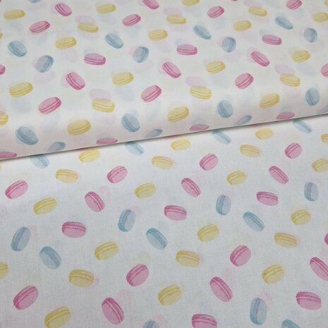macarons poplin katoen qjutie kids bij KicKenStoffen