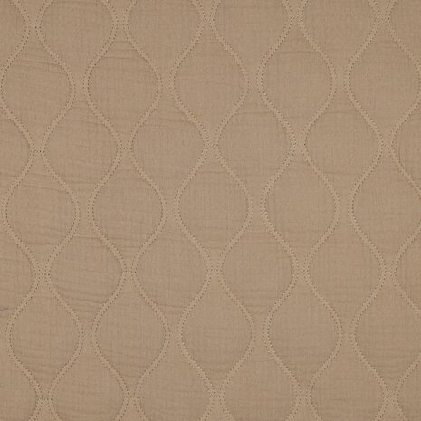 gevoerde hydrofiel - gestepte stof - beige kickenstoffen 05038.028