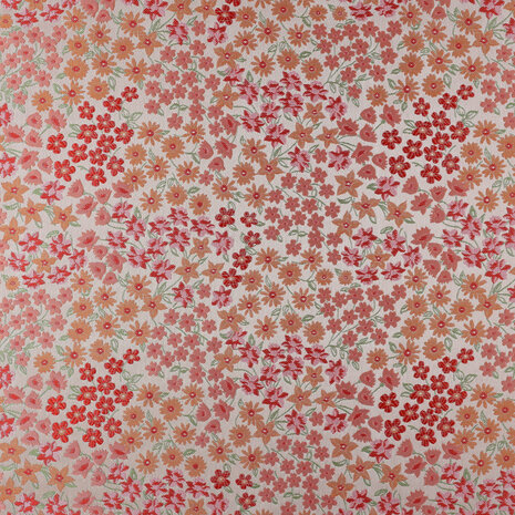 Jacquardstof kleine bloem KicKenStoffen 03681.001