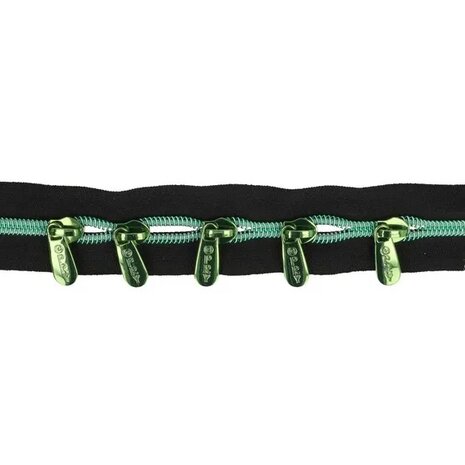 groen metallic rits 23669-8