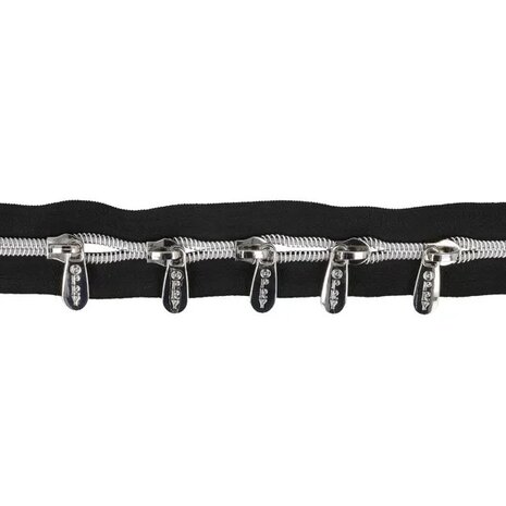 zilver metallic rits 23669-1