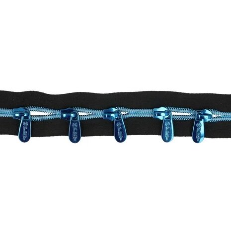 blauw metallic rits 23669-7