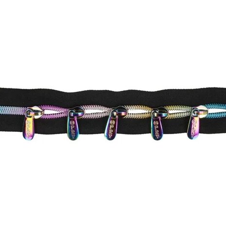 regenboog metallic rits 23669-6