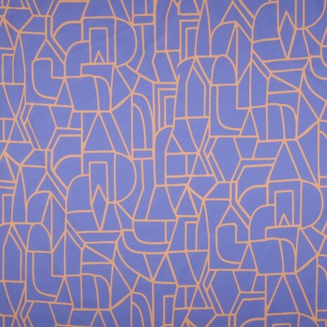 Charming Cerulean Town blue - cotton voile - KicKenStoffen