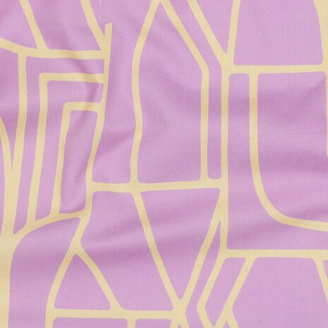 Charming Cerulean Town soft lavender - cotton voile - KicKenStoffen