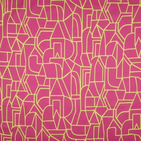 Fuchsia Fizz Town  - cotton voile - KicKenStoffen