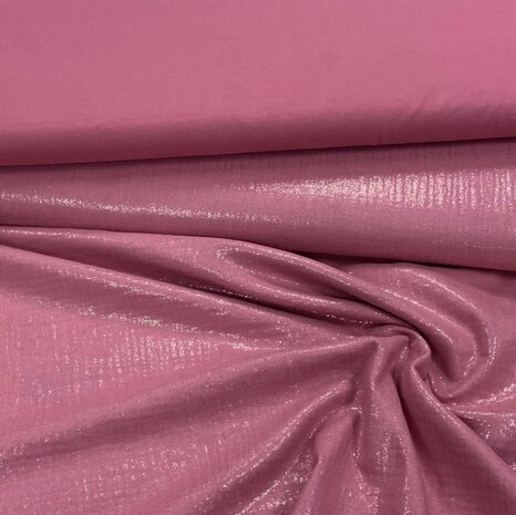 oud roze d. glitter uni hydrofiel met uni tricot 5160031 - KicKenStoffen