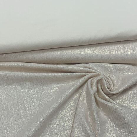 natural glitter uni hydrofiel met uni tricot 5160018 - KicKenStoffen