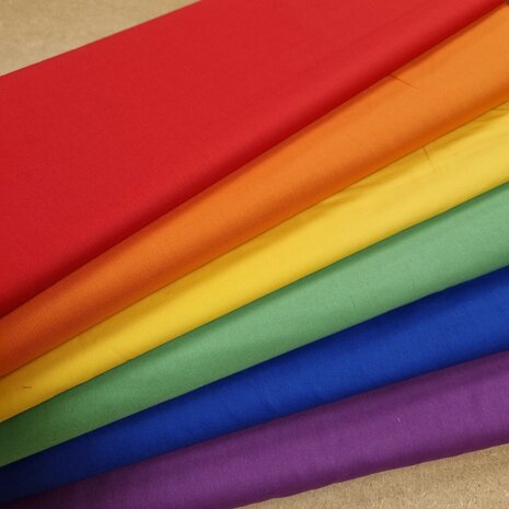 uni katoen harde kleuren KicKenStoffen