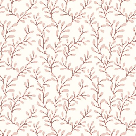 Jursie katoen twijgjes claypink - KicKenStoffen 23703