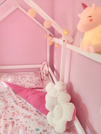 kinderkamerinspiratie made by mbym.sewing - stoffen poppy van KicKenStoffen