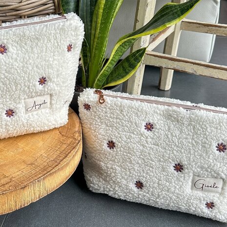 daisy bloemen teddystof  van KicKenStoffen gemaakt door spurrewupsie