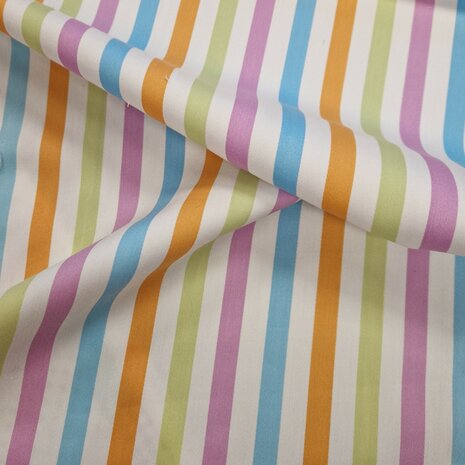 pastel strepen satijn katoen BEEBSstofjes - kickenstoffen