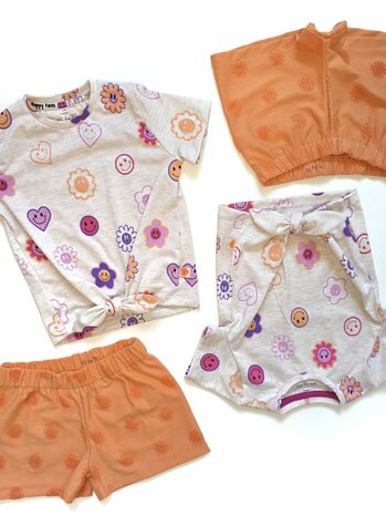 glitter tricot shirt en badstof tricot short gemaakt door mbym.sewing - stoffen KicKenStoffen