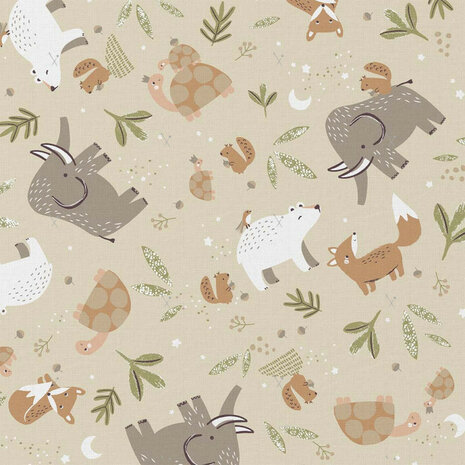 cromignon dieren  katoen Swessie design van KicKenStoffen