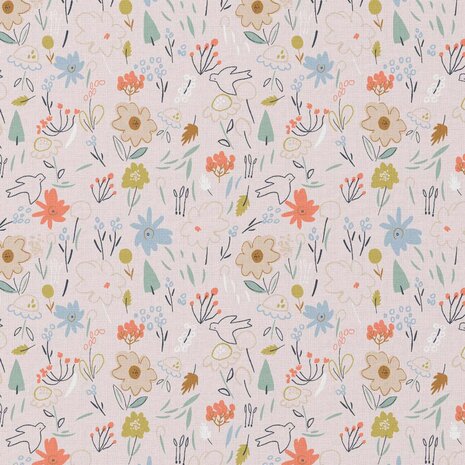 coated cotton flowers and birds - Swessie