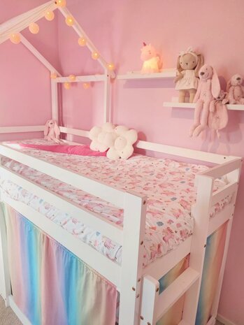 kinderkamer made by mbym.sewing - stoffen poppy van andere eenhoorn collectie bij van KicKenStoffen