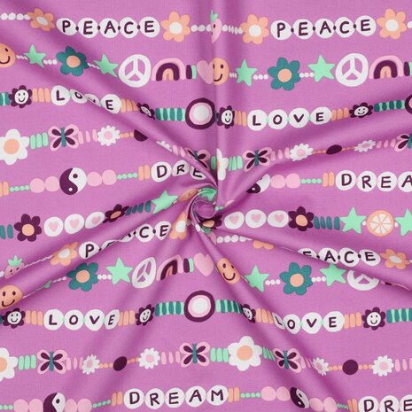Dream Peace  LOVE katoen KicKenstoffen