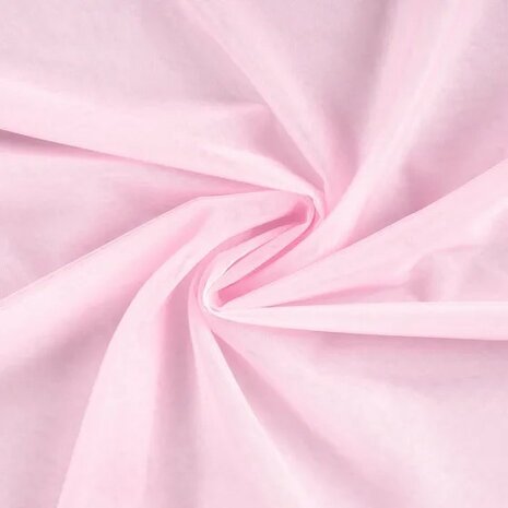 glans tule roze van KicKenStoffen