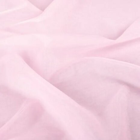 glans tule roze van KicKenStoffen