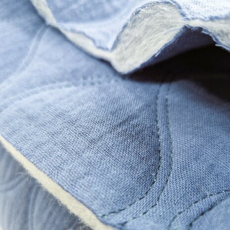 binnenkant gevoerde hydrofiel blauw rond KicKenStoffen
