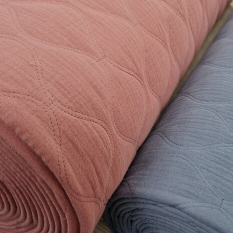 gevoerde hydrofiel blauw en roze rond KicKenStoffen