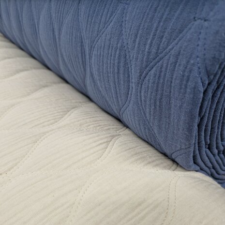 gevoerde hydrofiel blauw en natural rond KicKenStoffen