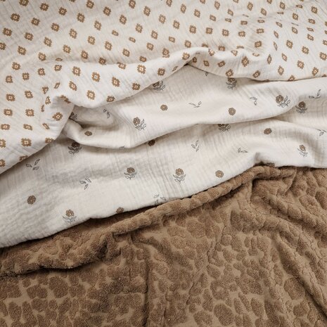 badstof tricot met  andere stof Poppy - KicKenStoffen