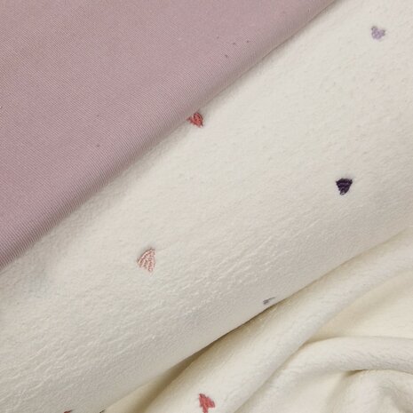 stretch corduroy en hartjes teddy - kickenstoffen