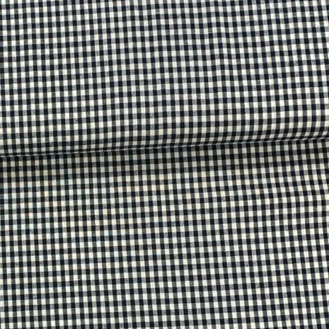 marine blauw 5mm boerenbont ruitje - katoen KicKenStoffen