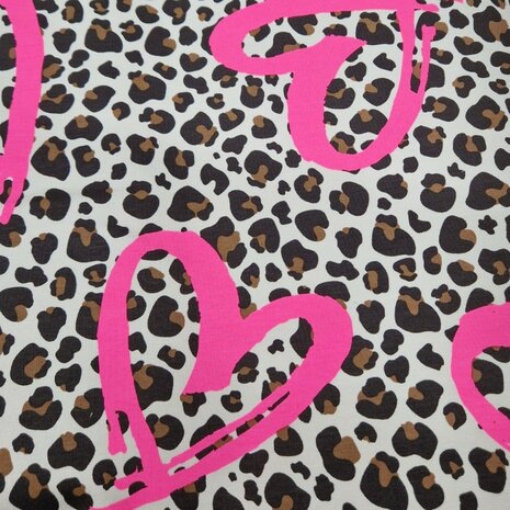Qjutie panter neon harten frenchterrry - KicKenStoffen