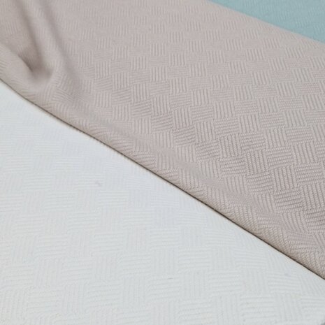 Cotton Jaquard Libbie beige-off white KicKenStoffen