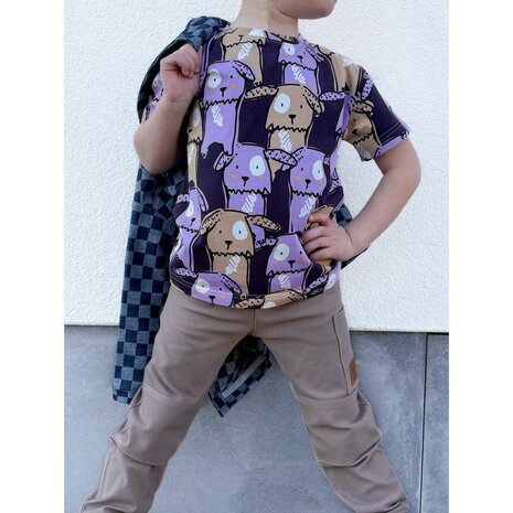 kinderkleding van grappige honden tricot KicKenStoffen