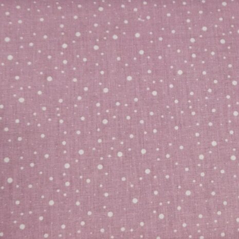 oud roze confettie stipjes katoen - BEEBSstofjes van KicKenStoffen