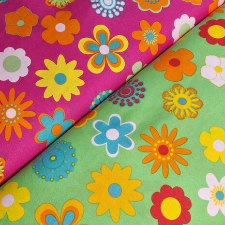 BEEBS Grote bloemen udi katoen - kickenstoffen