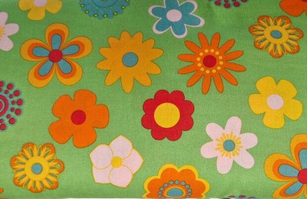 BEEBS Grote bloemen udi katoen - kickenstoffen