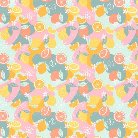 fruit en citrusvruchten lycra swimwear KicKenStoffen