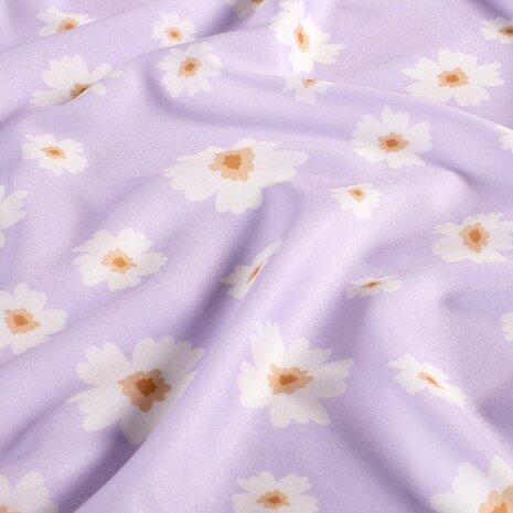 lila mooie bloem lycra swimwear KicKenStoffen