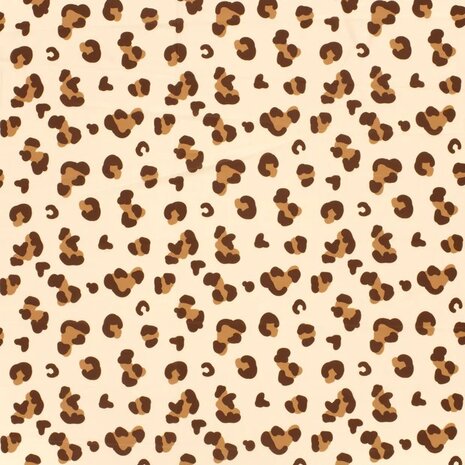 panterprintstof beige - lycra swimwear KicKenStoffen