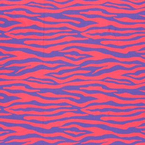zebra stof fuchsia - lycra swimwear KicKenStoffen