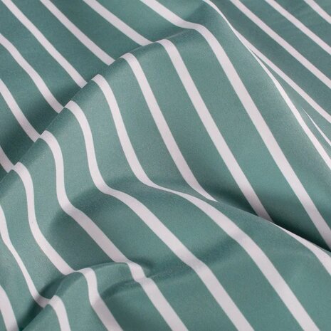 zeegroen wit Streep Strepen Zwemshortstof - recycled